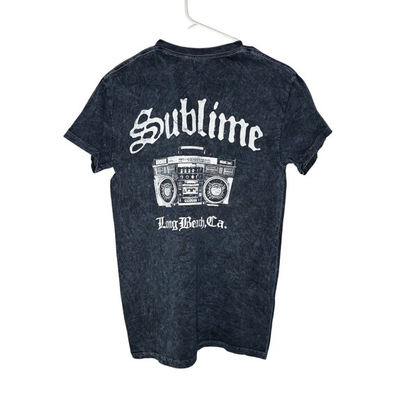 Sublime Band Tee Acid Wash Oversized Distressed Black Size S NWOT - Picture 3 of 4